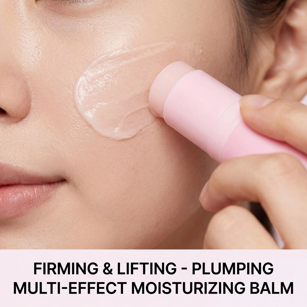 PDRN Pink Collagen Volume Multi Balm Stick Hydrating Wrinkle Balm Collagen Plumping Firming Stick for Under Eyes Neck Forehead Smile Lines Lips