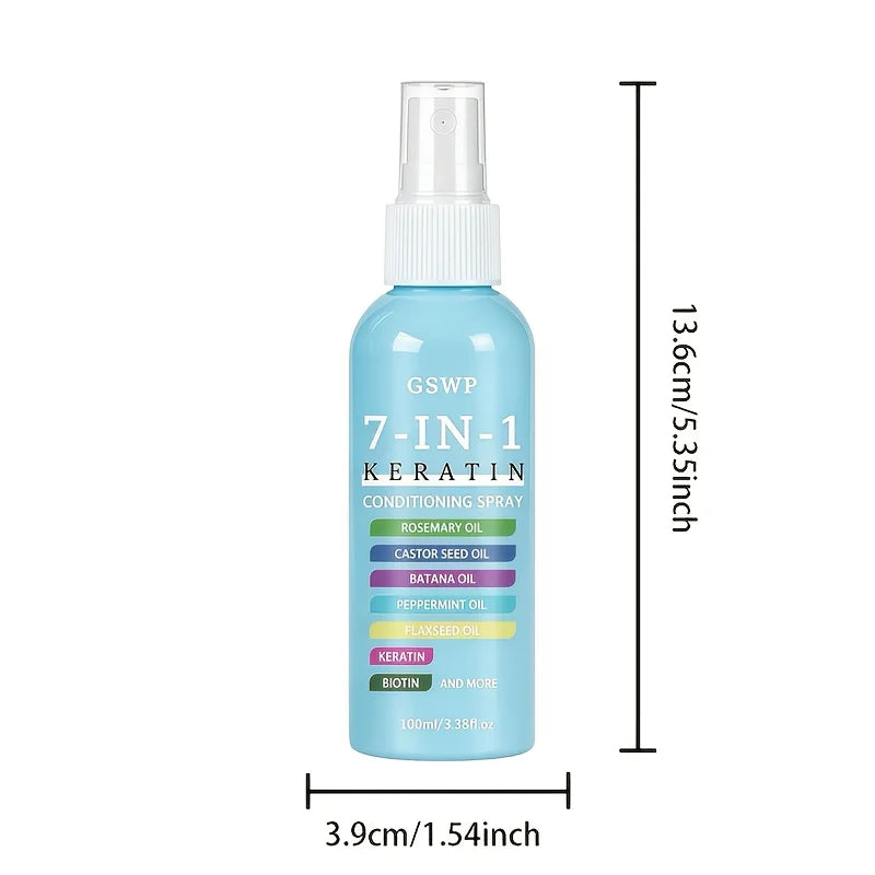 GSWP 7-in-1 Hair Care Spray, Formulated with Keratin and Other Nourishing Ingredients, It Moisturizes, Smooths. 100ml/200ml