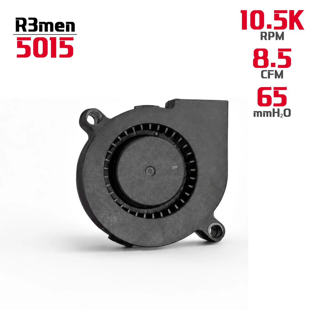 R3men | 10K RPM 5015 Ultra High Flow Blower Fan For 3D Printers. R3fan Cooling Fan