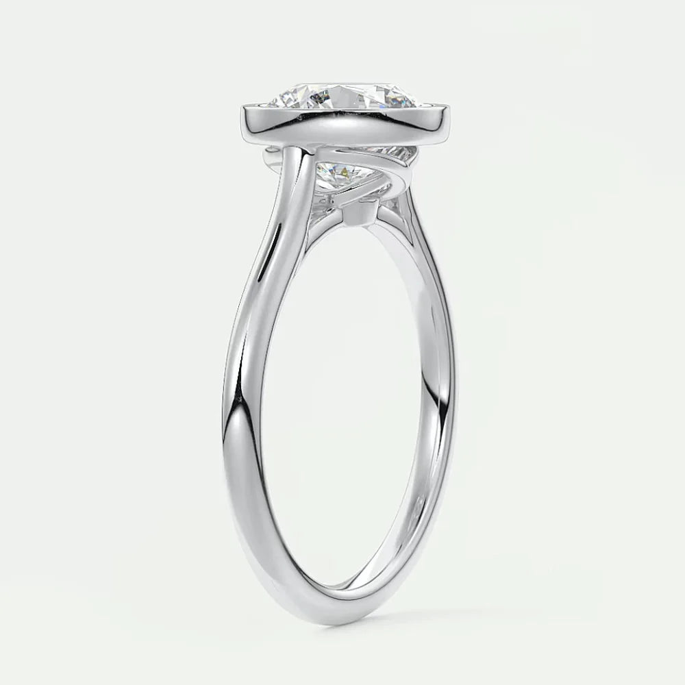 1.5 Carat Round Cut Lab Grown Diamond Solitaire Wedding Ring with E Color VVS1 Clarity In 14k White Gold lab made diamond rings
