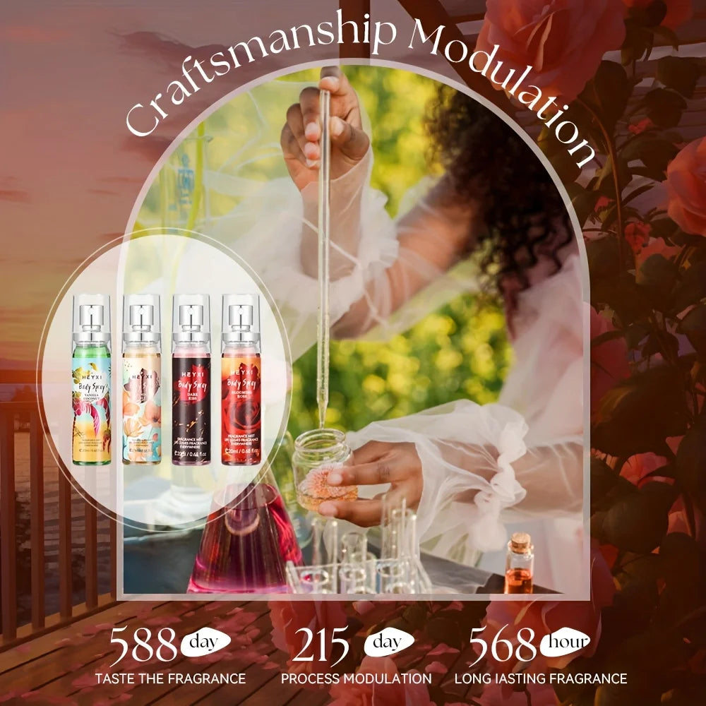 Fragrant Hair & Body Mist Floral Scent Long-Lasting Fragrance Perfect for Daily Use Dates Travel-Size Pocket Perfume Unisex