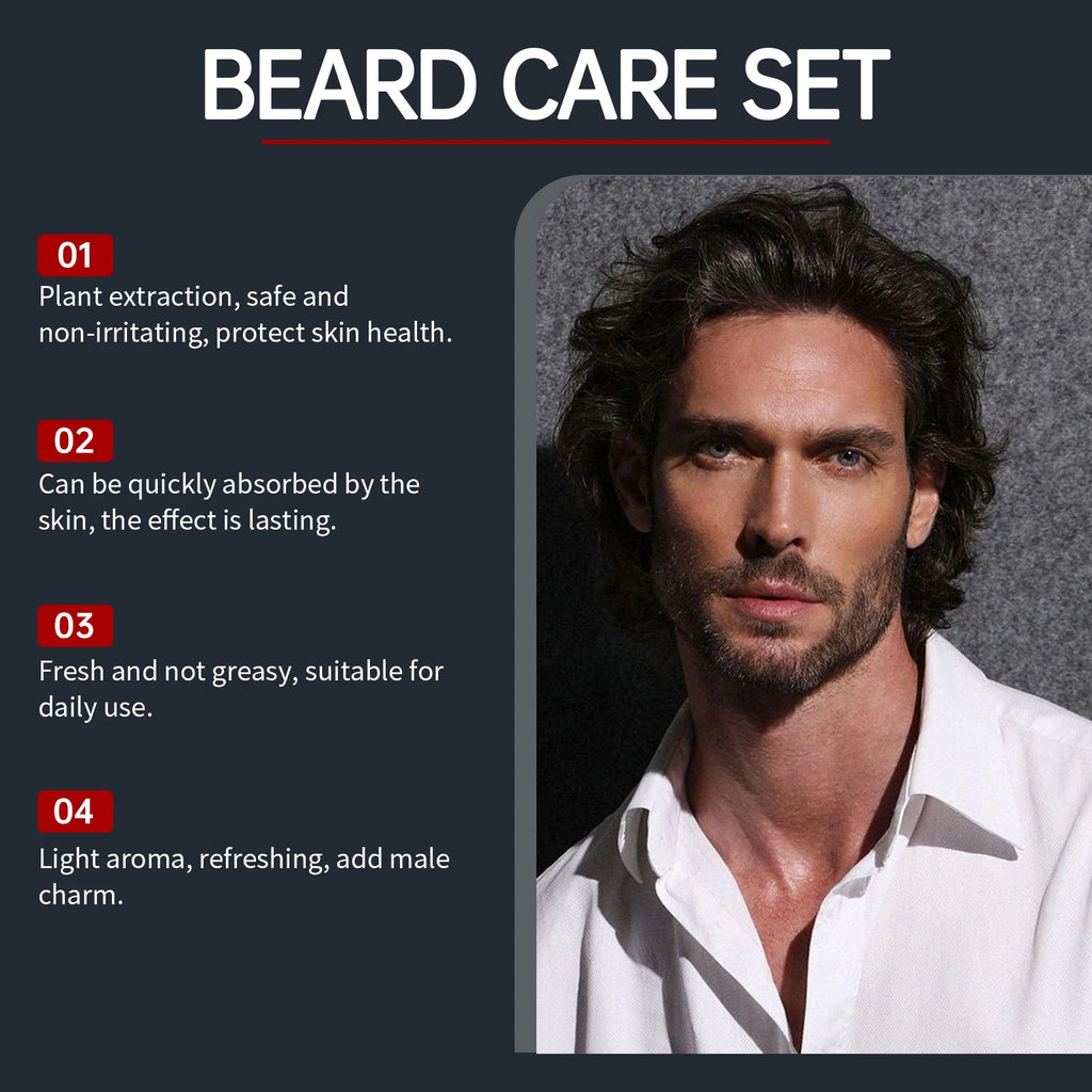 Beard Care Set with Jojoba Oil