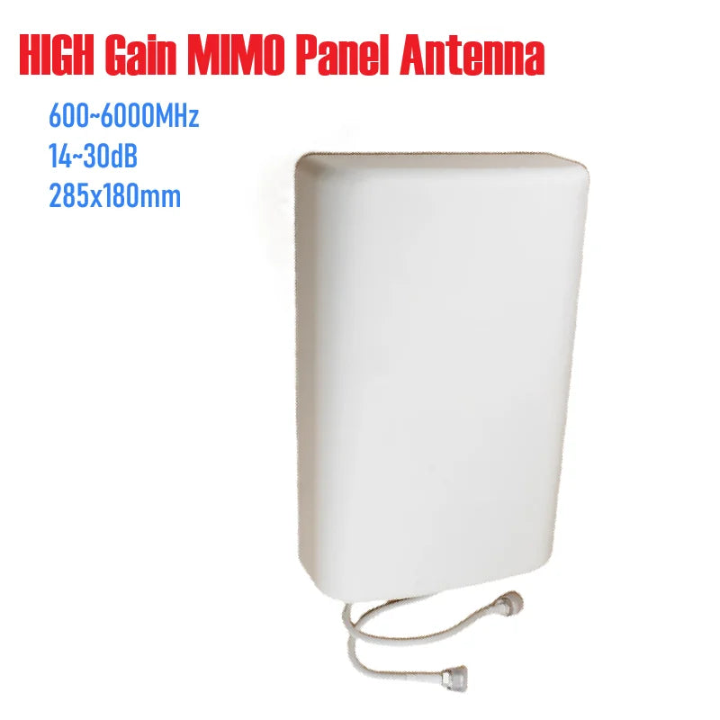 T Mobile 600 6000 MHZ 4G LTE 5G MIMO 2x2 8 14 DBi High Gain Fixed Mount Outdoor Directional Panel Antenna for Routers Hotspots