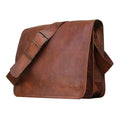 Mens Genuine Brown Leather Laptop Messenger Bag Handmade Office Briefcase Customizable Wholesale Product