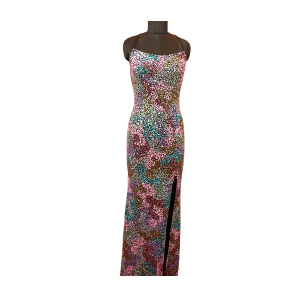 Rajgadhia Exports New Royal Modern Elegant Design Party Wear Beaded Sleeveless Side Slit Gown Multicolor