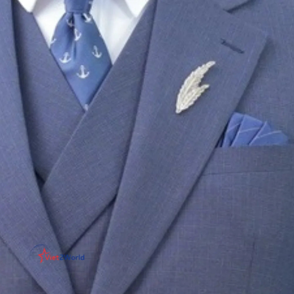 Premium Luxury Men's Slim Fit 100% Wool Single Breasted Breathable Windproof Suit European American Style Custom Full Sleeve