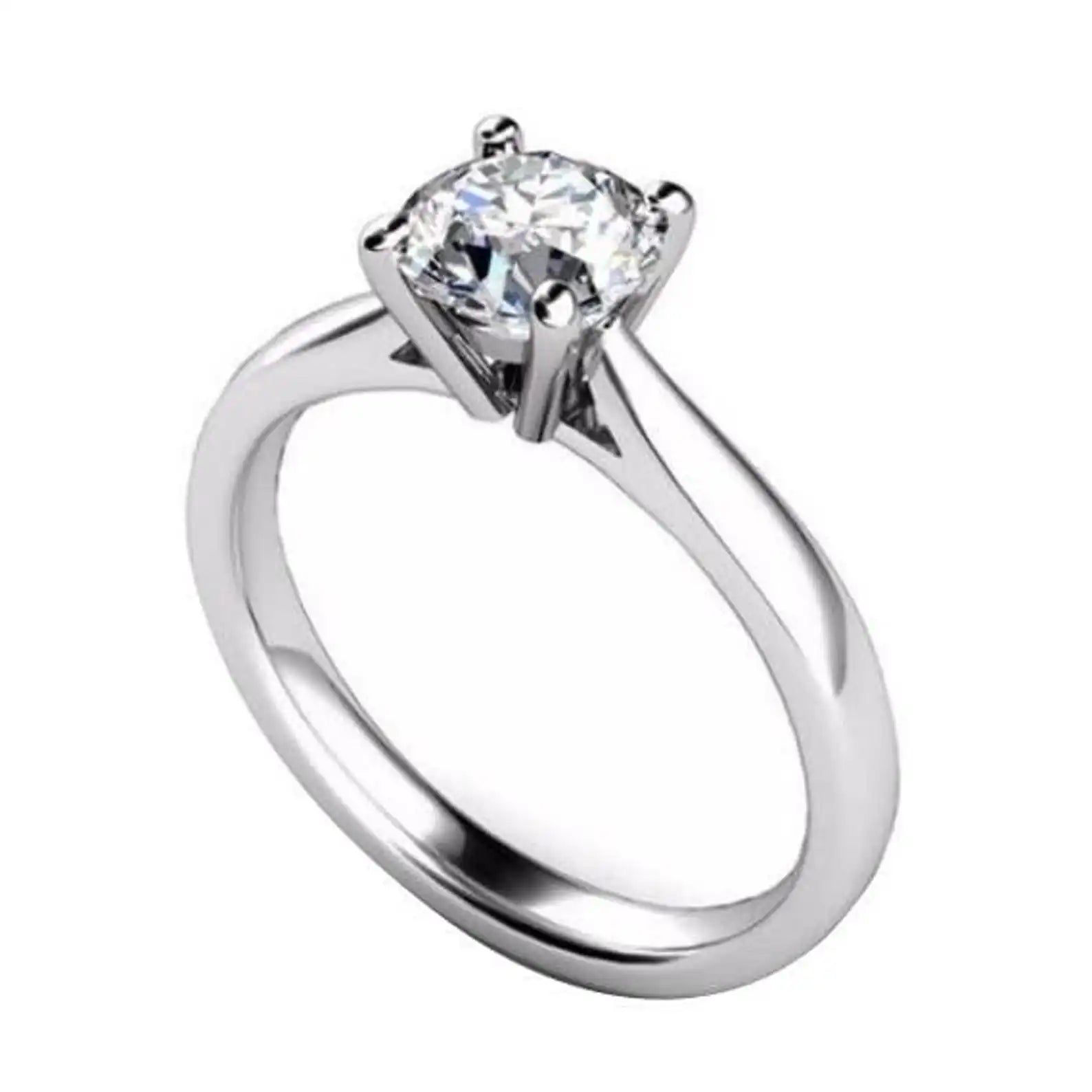 1.00ct Round Cut Original Moissanite Wedding Rings in 925 Silver Fine Promise Jewelry Set For Engagement Wedding Bride Gift