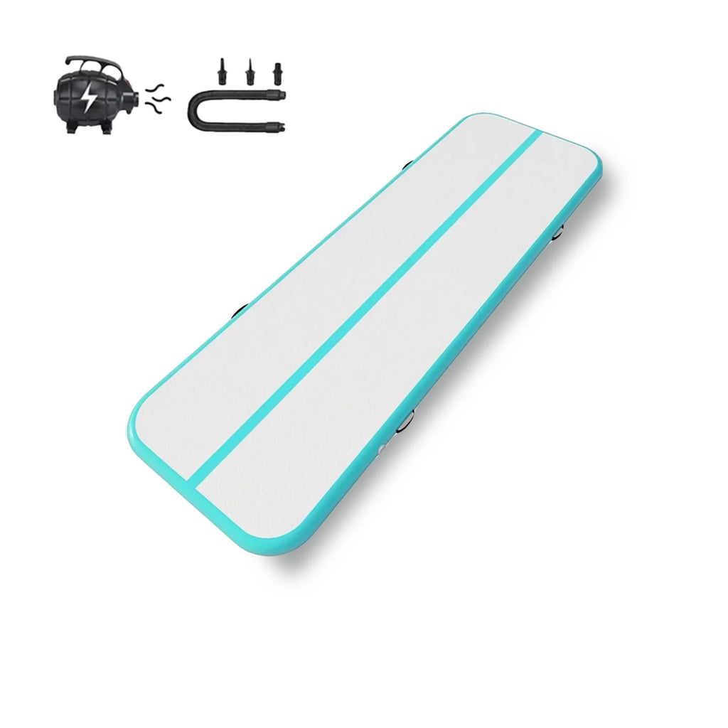 Gymnastics inflatable mat (with air pump) is suitable for home gymnastics training, water sports, and inflatable yoga.