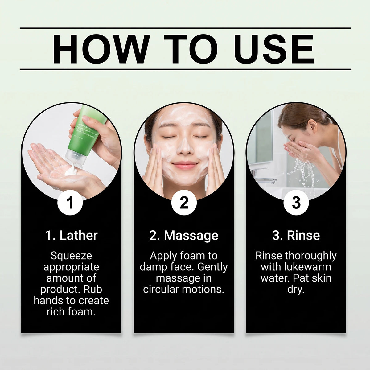 BHA Heartleaf Cleanser Oil Control Cleans Pores Refreshing Deep Facial Cleansing Creamy Rich Foam Exfoliating Face Cleanser 150g