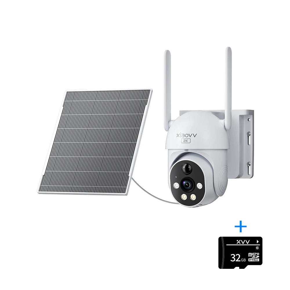 6MP Solar Camera Wifi Surveillance Security Cameras Home Protection Battery Cameras IP65 Waterproof  PIR Detect Two Way