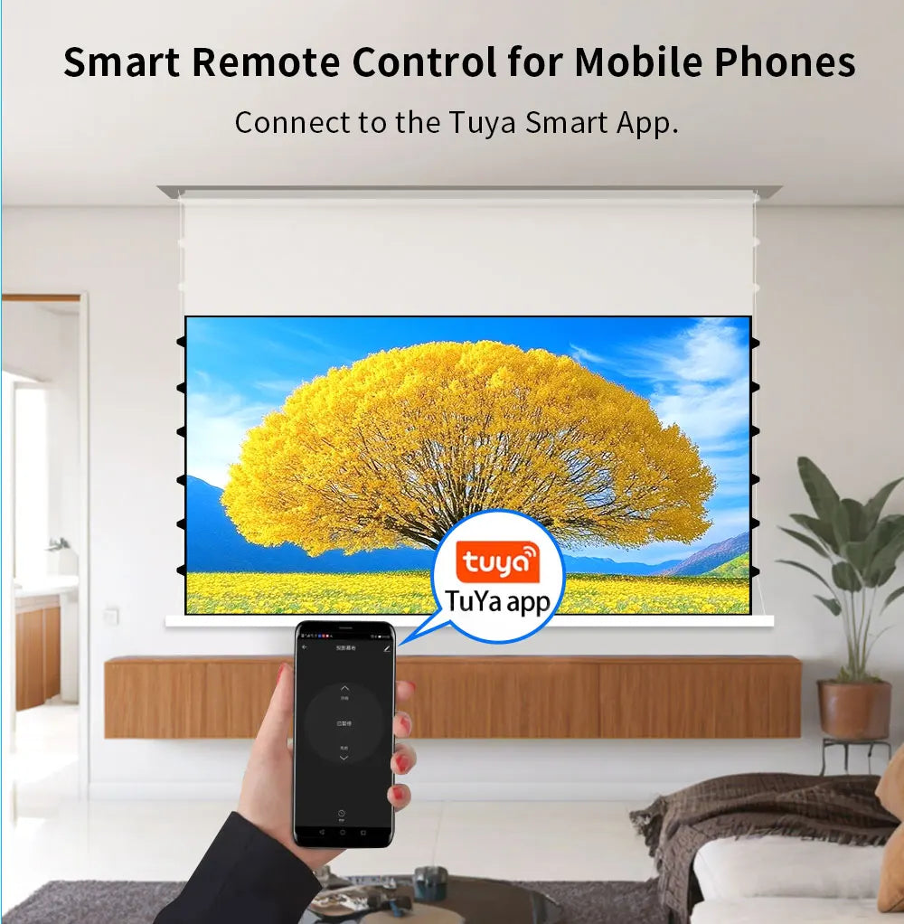 Floating Screen Electric Projection Screen ALR Photonic Screen Home 100 inch Hidden Automatic Lifting 4K Ultra High Definition