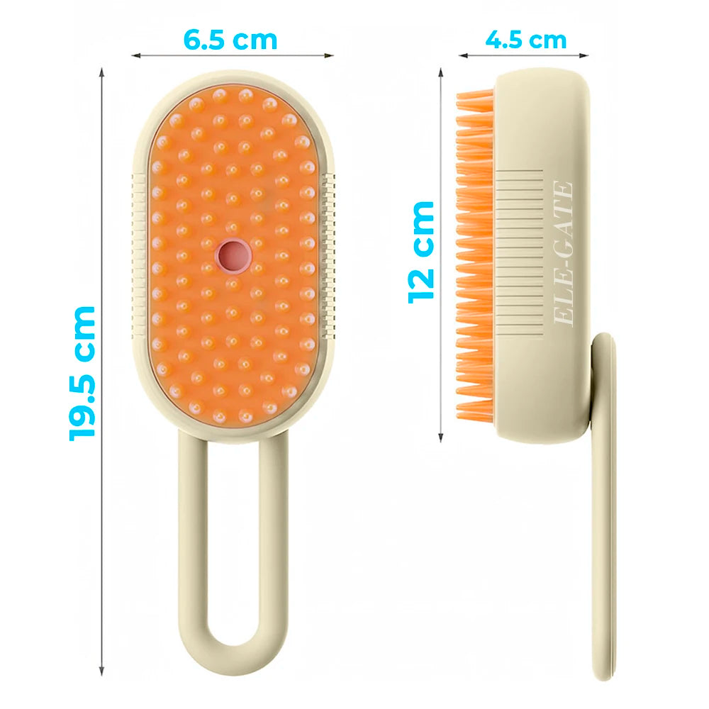 ELE-GATE USB Charge Rechargeable Pet Hair Removal Brush with Customizable Size Plastic Brush and Vaporizer
