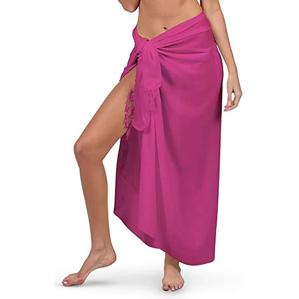 High Quality Soft Touching Colorful Beach Sarong Rayon Viscose Customized Designs Beach Wear Fashionable Best Sale