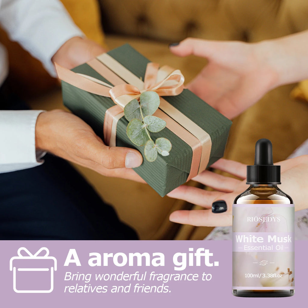 WHITE MUSK Essential Oil, Soft Musk Fragrance Oil for Diffusers, Aromatherapy & DIY Scented Crafts, Clean and Elegant Aroma