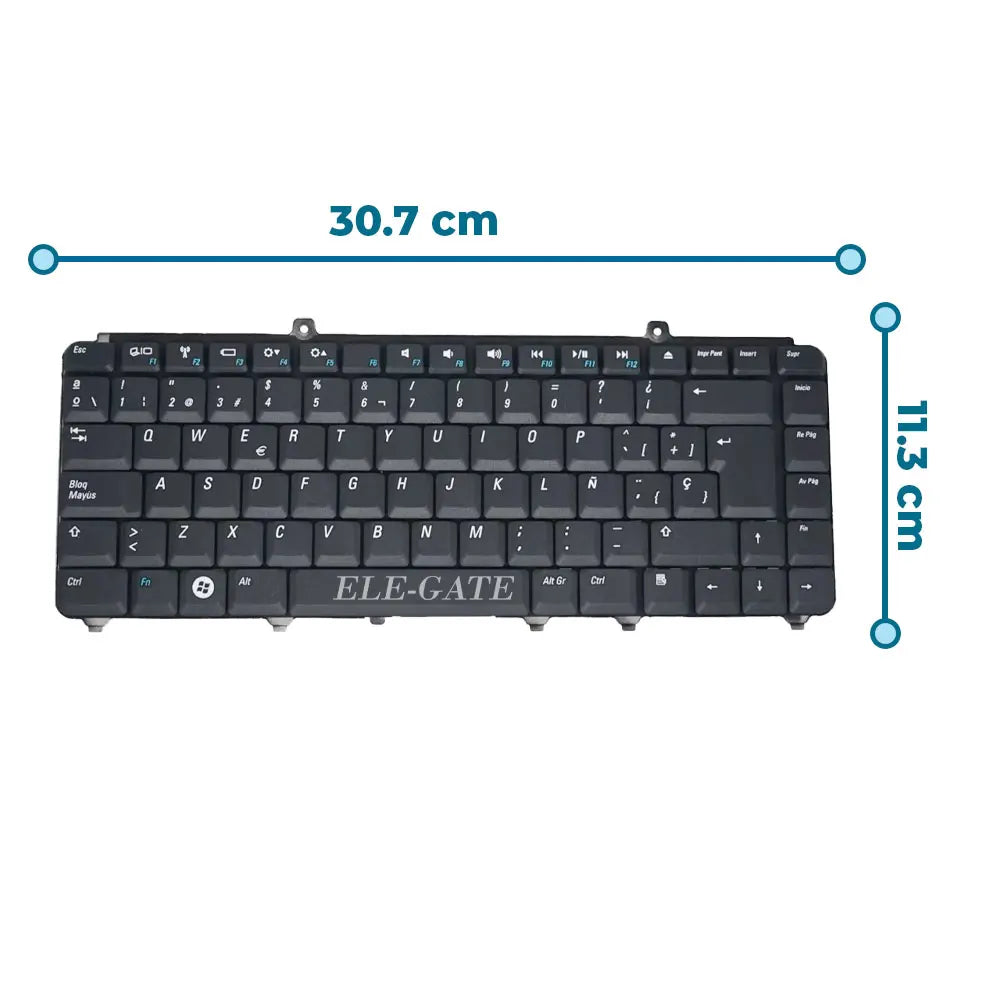 ELE-GATE Replacement Keyboard for Inspiron 1525/1545 Laptop Plastic Membrane Wired Full Size Virtual Keyboard English Spanish