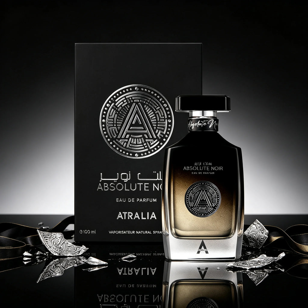 Atralia Absolute Noir Eau De Parfum Spray for Men – Intense Citrus Woody & Spicy Scent, Bergamot, Lemon, Grapefruit, Pink Pepper & Amber, Long-Lasting Fragrance, Perfect Gift, 100 ml / 3.4 Fl oz