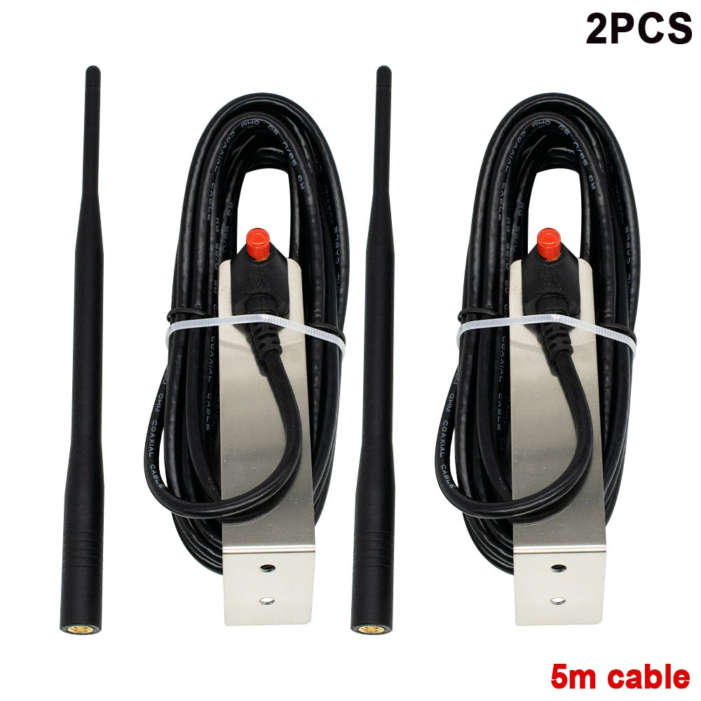 433MHz 200m Long-Range Antenna 2m/3m/5m Cable length, Waterproof Signal Booster for Garage Gate Opener Systems
