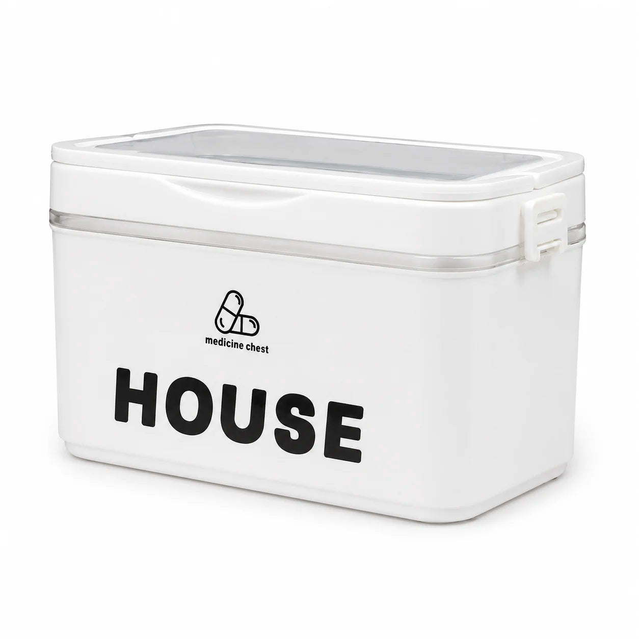 YX Large-Capacity Multi-Tier Stackable Storage Box Practical Portable Home First Aid Emergency Kit with Transparent Lid and Handles Organizer for Pills Crafts Hair Accessories Cosmetics Small Items Kitchen Bathroom Office Dor