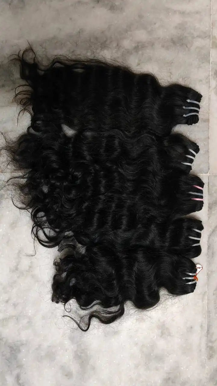 Soft Unprocessed Human Hair Natural Wave Raw full head Hair Vendor 12A Silky Straight & Wavy Virgin Original Human Hair Bundles