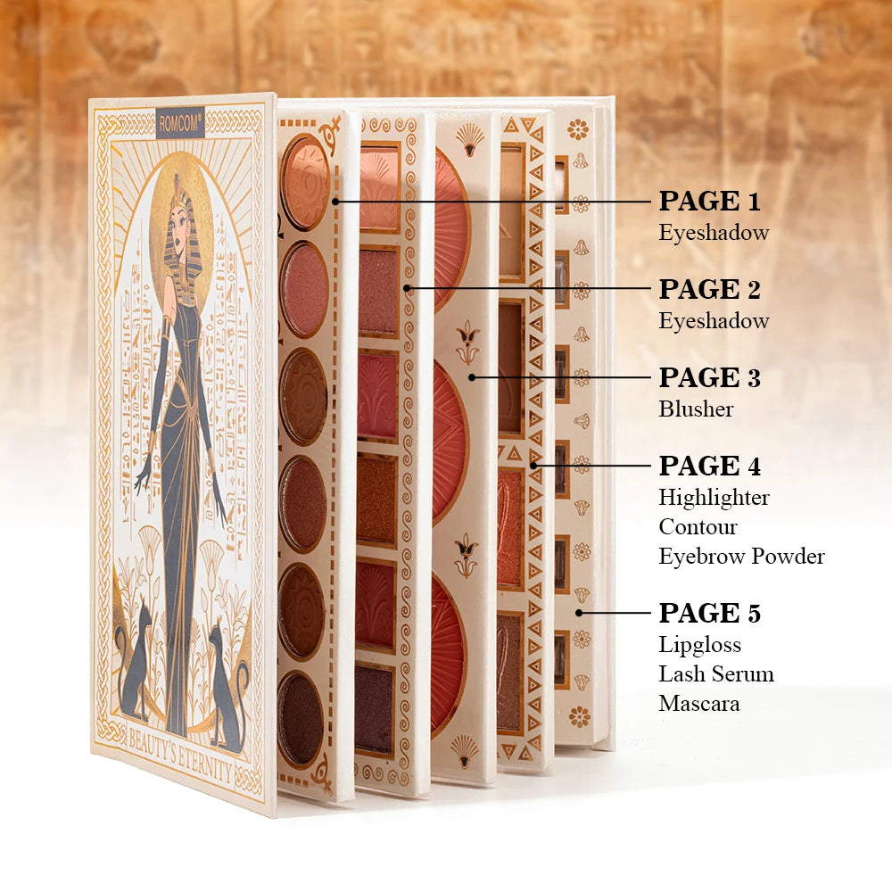 5-Page All-in-One Makeup Book Eye Shadow Powder Blusher High Gloss Powder Facial Mask Lip Gloss Mascara Essence Eye Black