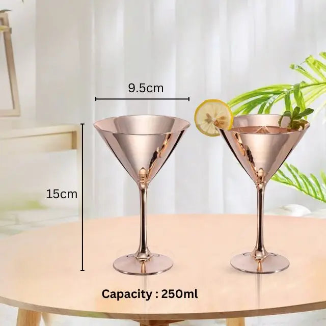 Top Selling Heavy Copper Antique Martini Glass Premium Quality Metal Gift for Christmas Promotion Sale Bulk Supplier