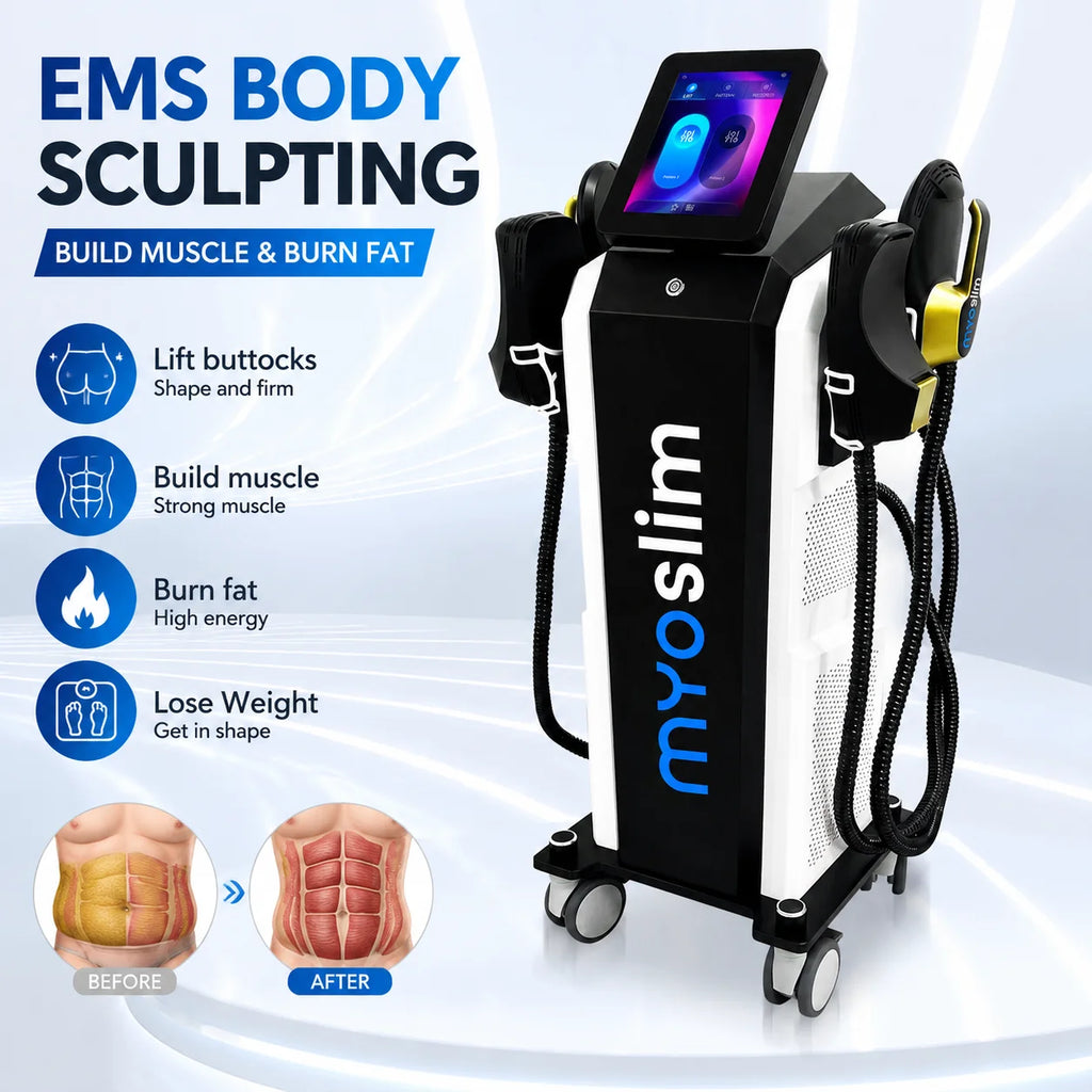 EMS Body Sculpt Machine RF Sculpting Weight Loss Burning Fat Slimming Muscle Equipment Stimulation 6500W  MYOslim