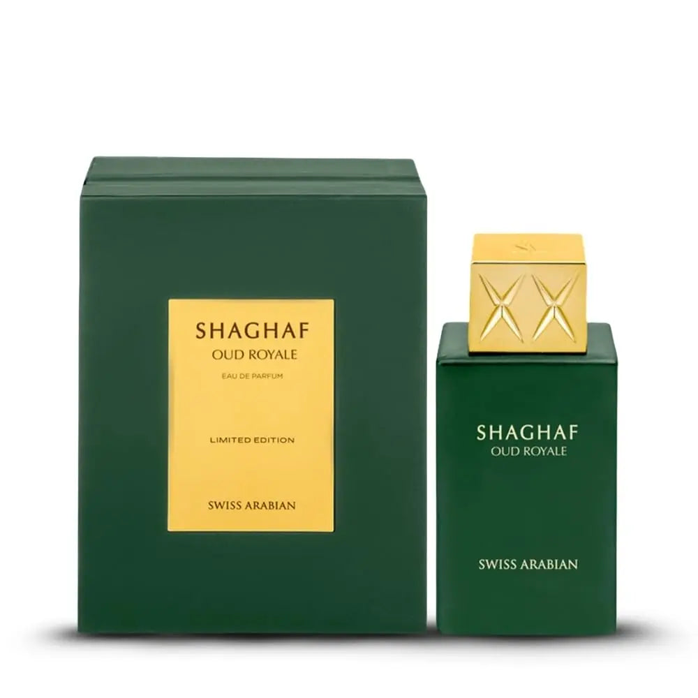 Swiss Arabian Shaghaf Oud Royale Eau De Parfum Spray for Unisex – Royal Oriental Oud, Spicy Saffron & Aromatic Lavender Scent, Long-Lasting Luxury Fragrance, Perfect Gift, 2.5 Fl oz / 75 ml