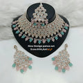 Standard Quality Trending Fancy Collection Gold Plated Kundan & Pearl with Stone Necklace Set for Women Wedding Ethnic Jewelry