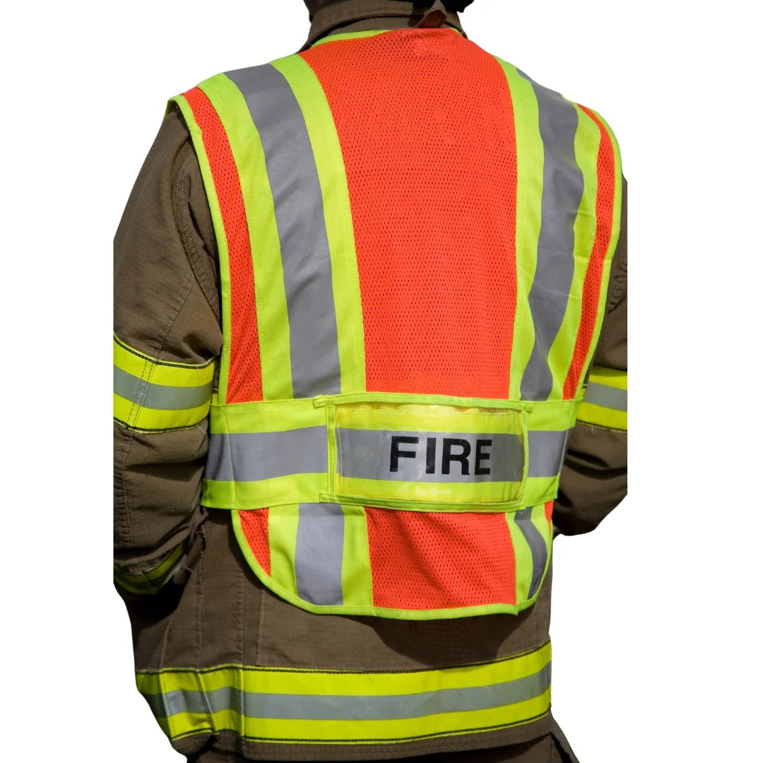 Custom Logo Hi-Vis Safety Vest with Reflective Pockets High Visibility Industrial Uniform Workwear for Construction