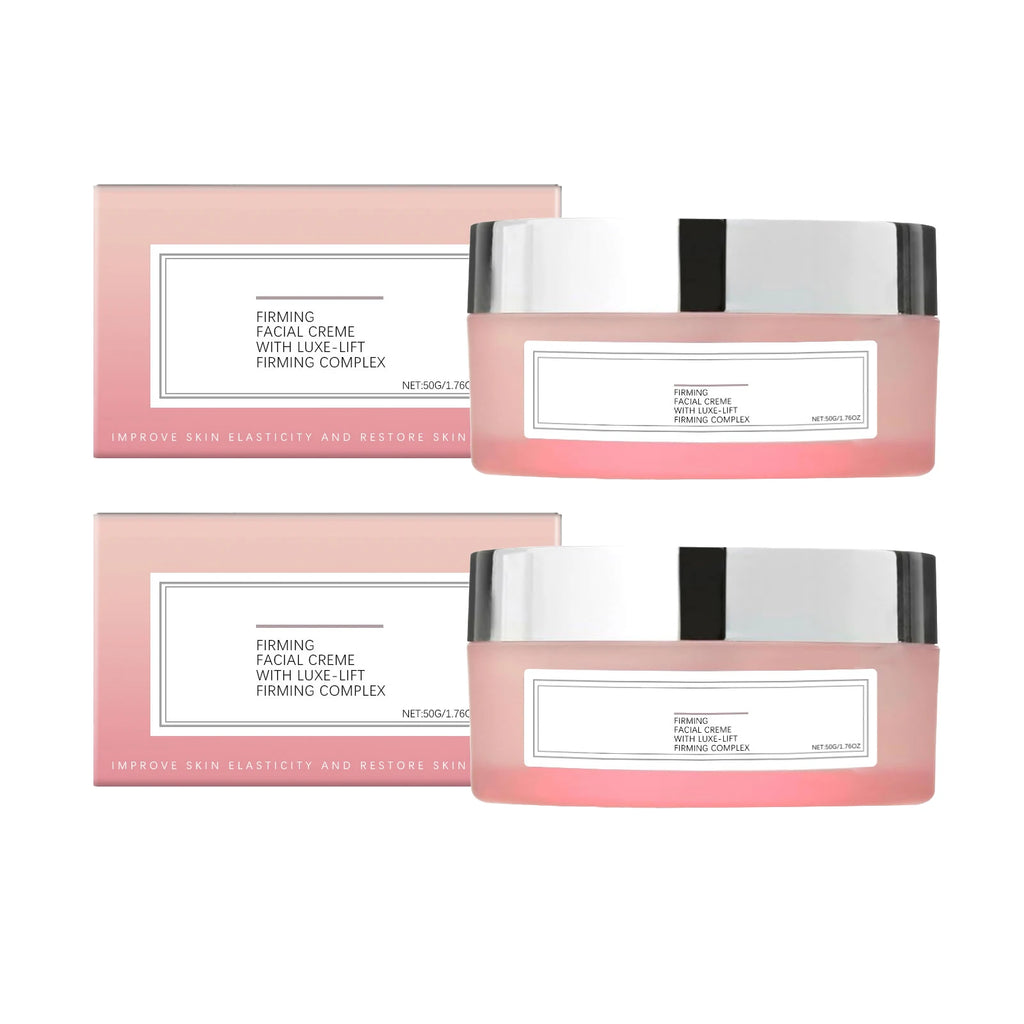 Firming Facial Cream Collagen Rose Oil Deeply Hydrates Rough Texture Replenishes Moisture Restores Elasticity Lifts Contours Smooths Skin Face Neck Moisturizer