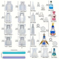 5-piece Resin Silicone Mold Perfume Bottles Suitable Resin Casting Set Home Decoration Desktop Display DIY Friendly for Beginner