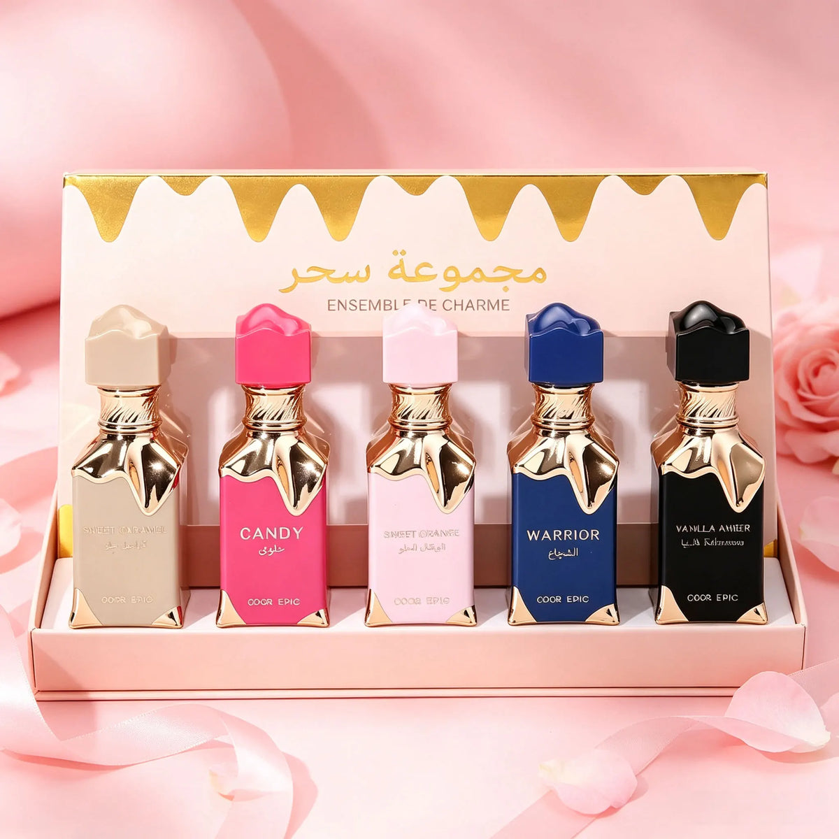 5 Pcs Arabian Eau De Parfum Gift Set Multi‑Scent 30ml Each Unisex Sweet Fruity Vanilla Amber Perfume Long Lasting Oriental Fragrance Natural Spray Collection Kit For Women