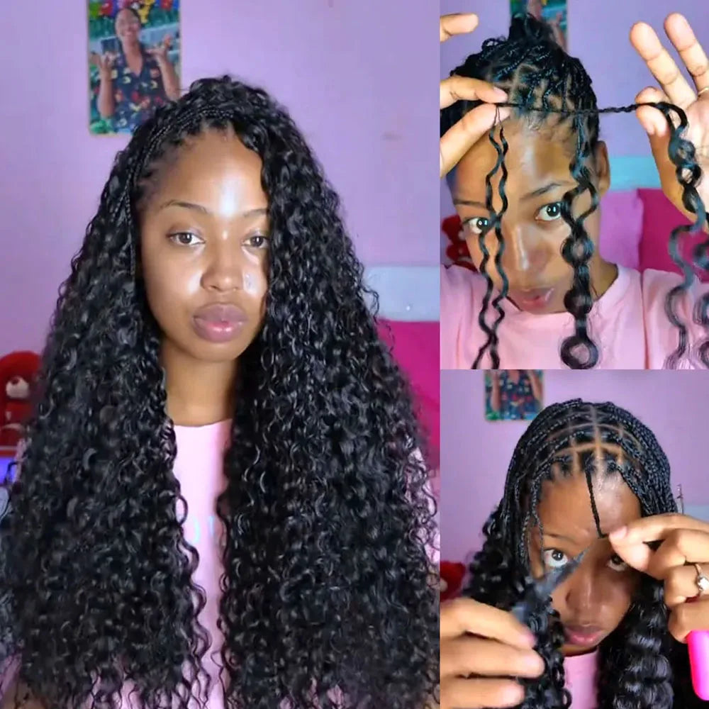 Burmese Curly Feathered Human Crochet Hair For Braiding Boho Braids 100% Human Hair Extensions Miracle Knots Crochet Human Hair