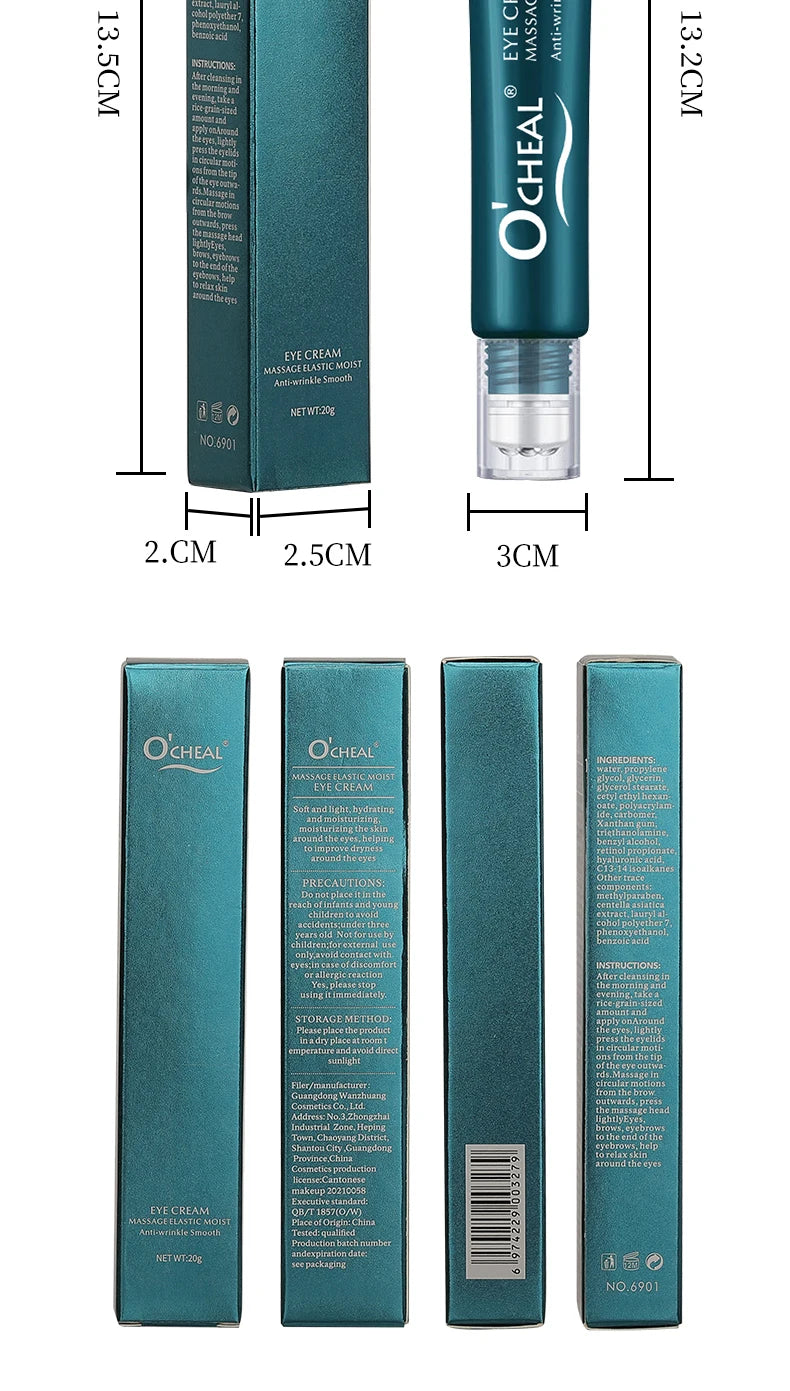 Ocheal 4pcs Roller Ball Massage Eye Cream Lightening Dark Circles Firming Skin Instant Eye Serum Stick Unisex Eyes Care As Gift