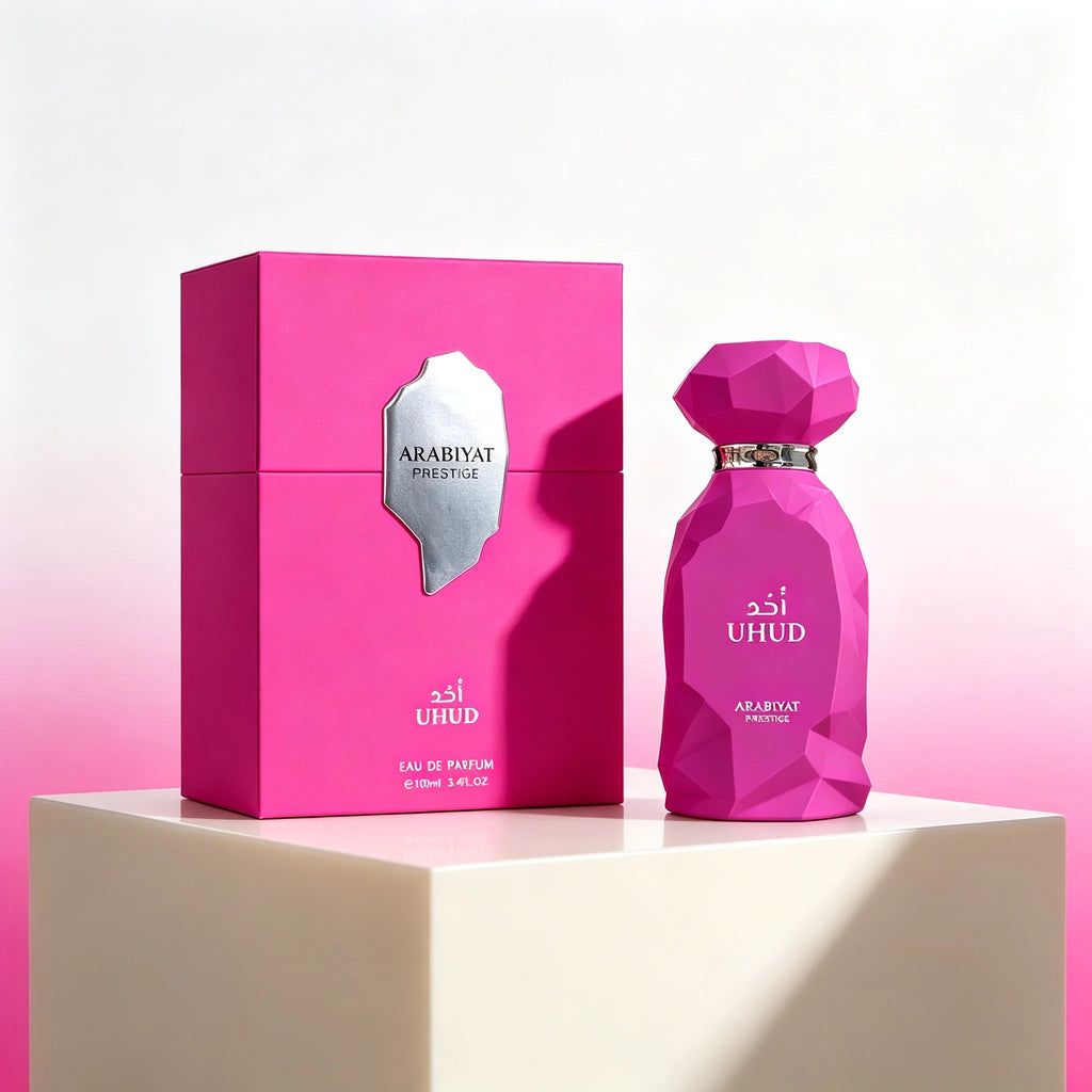 Arabiyat Prestige Uhud Eau De Parfum Spray for Women – Sweet Oriental Floral & Vanilla Gourmand Scent, Long-Lasting Premium Arabian Fragrance, Perfect Gift, 100 ml / 3.4 Fl oz