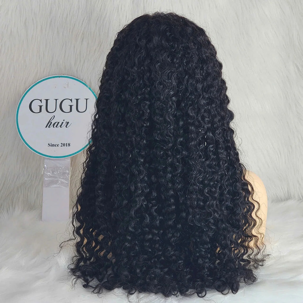 Beautiful texture Human Hair  Wigs Raw Vietnamese and Burmese Curl Super Double Drawn Long HD LACE