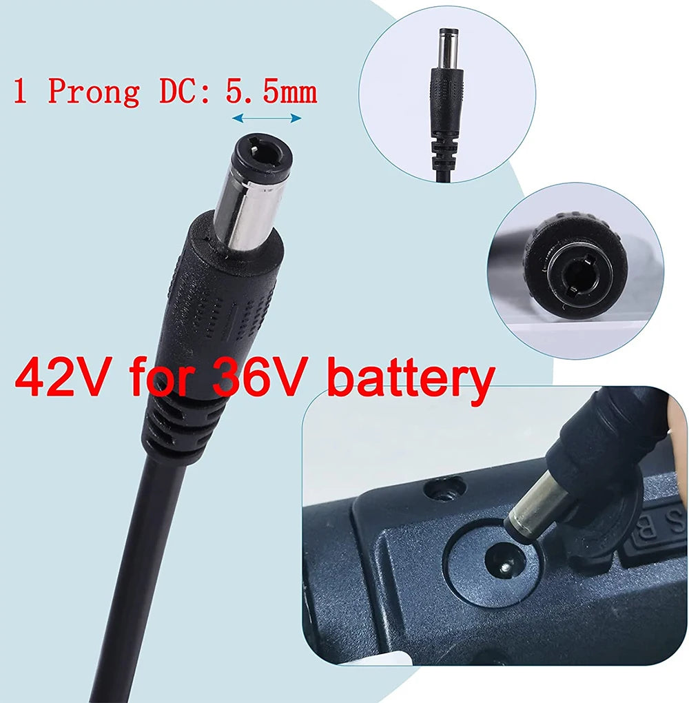 42V 2A Charger for Isinwheel S9 Pro S9 Max, I9/I9 Pro/1S, GXL V2, Apex XL, Rival, XR Elite, Vibe & Nova Pro, Glide Pro