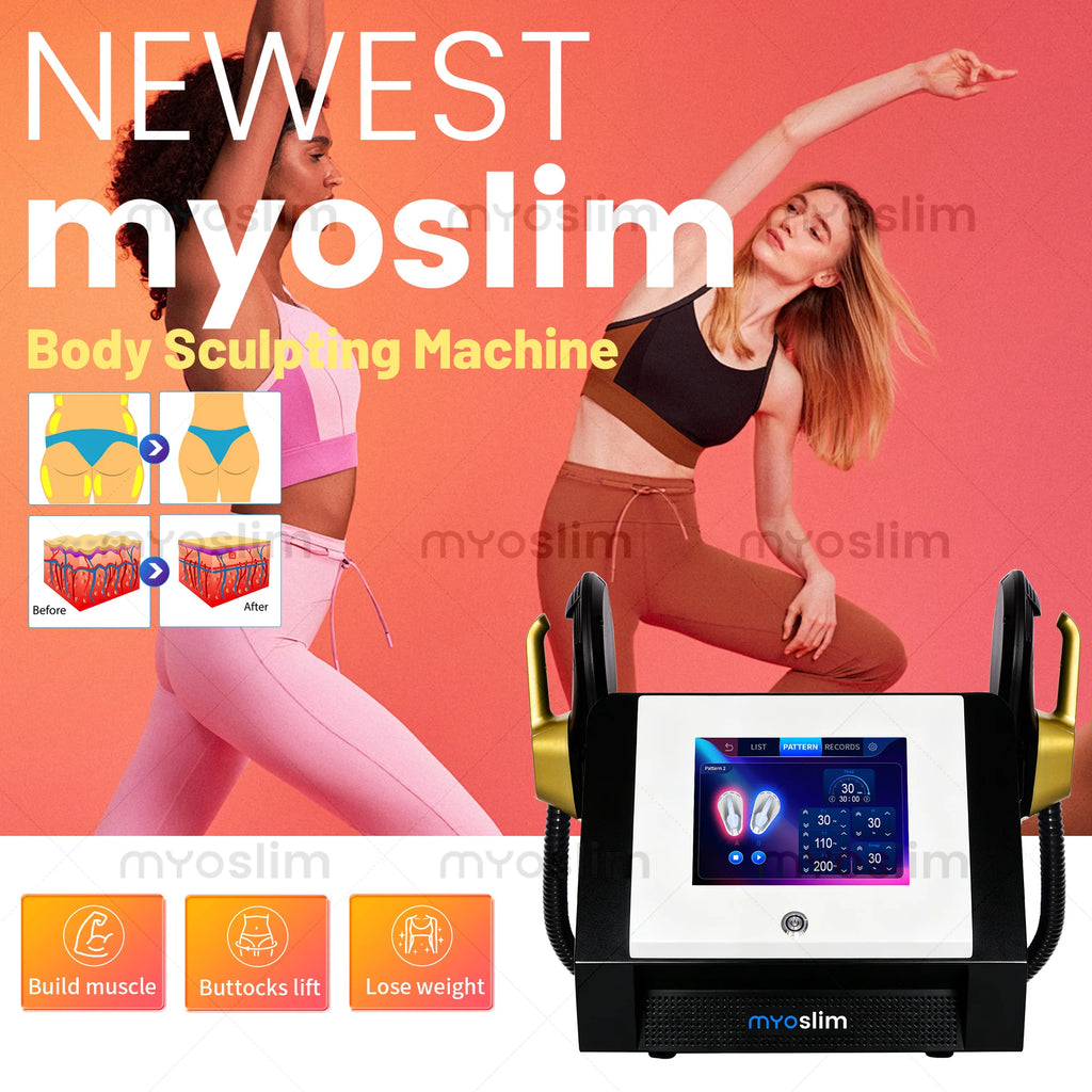 EMS Body Sculpt Machine MYOslim EMS Neo Rf Sculpting 6500W Fat Slimming Burning Muscle Stimulation Electromagnetic Therapy