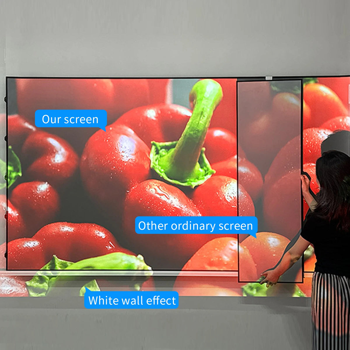 Floating Screen Electric Projection Screen ALR Photonic Screen Home 100 inch Hidden Automatic Lifting 4K Ultra High Definition