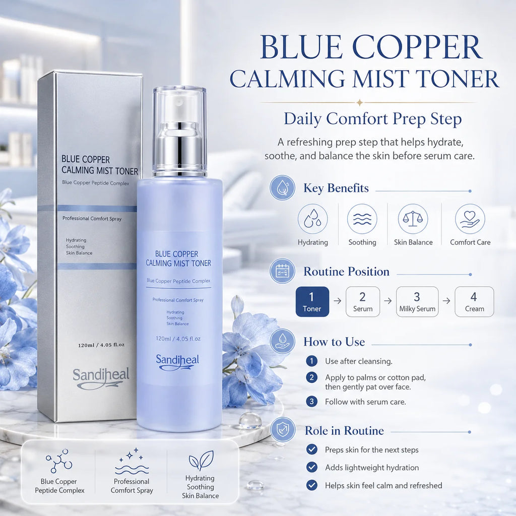 Blue Copper Facial Serum Hydrating Moisturizing Skin Care Moisturizing Smooth and Refreshed Skin