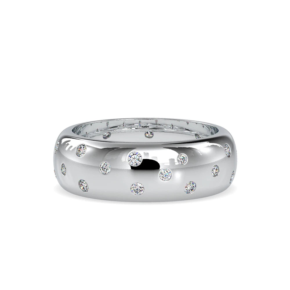 Perfect Handmade Brilliant Cut Lab Grown Diamond Engagement Ring 30 Total Diamonds VS-VVS Clarity Luxury Style Silver Plated