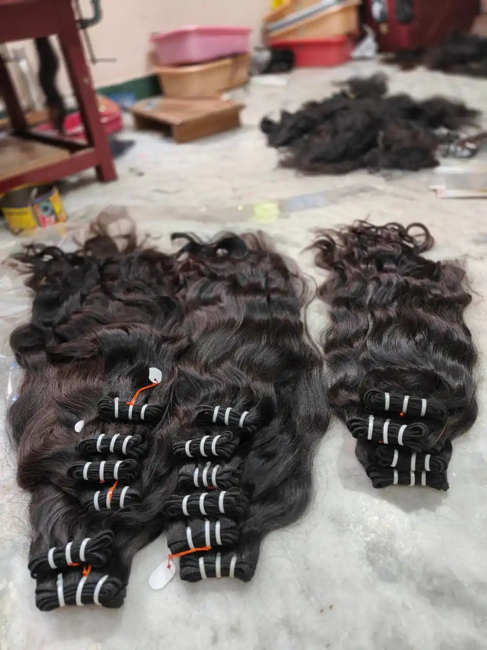100% Human Remy Virgin Straight Wavy High Quality Shedding Resistant Soft Shiny Indian Hair Weave Machine Double Weft Cuticle