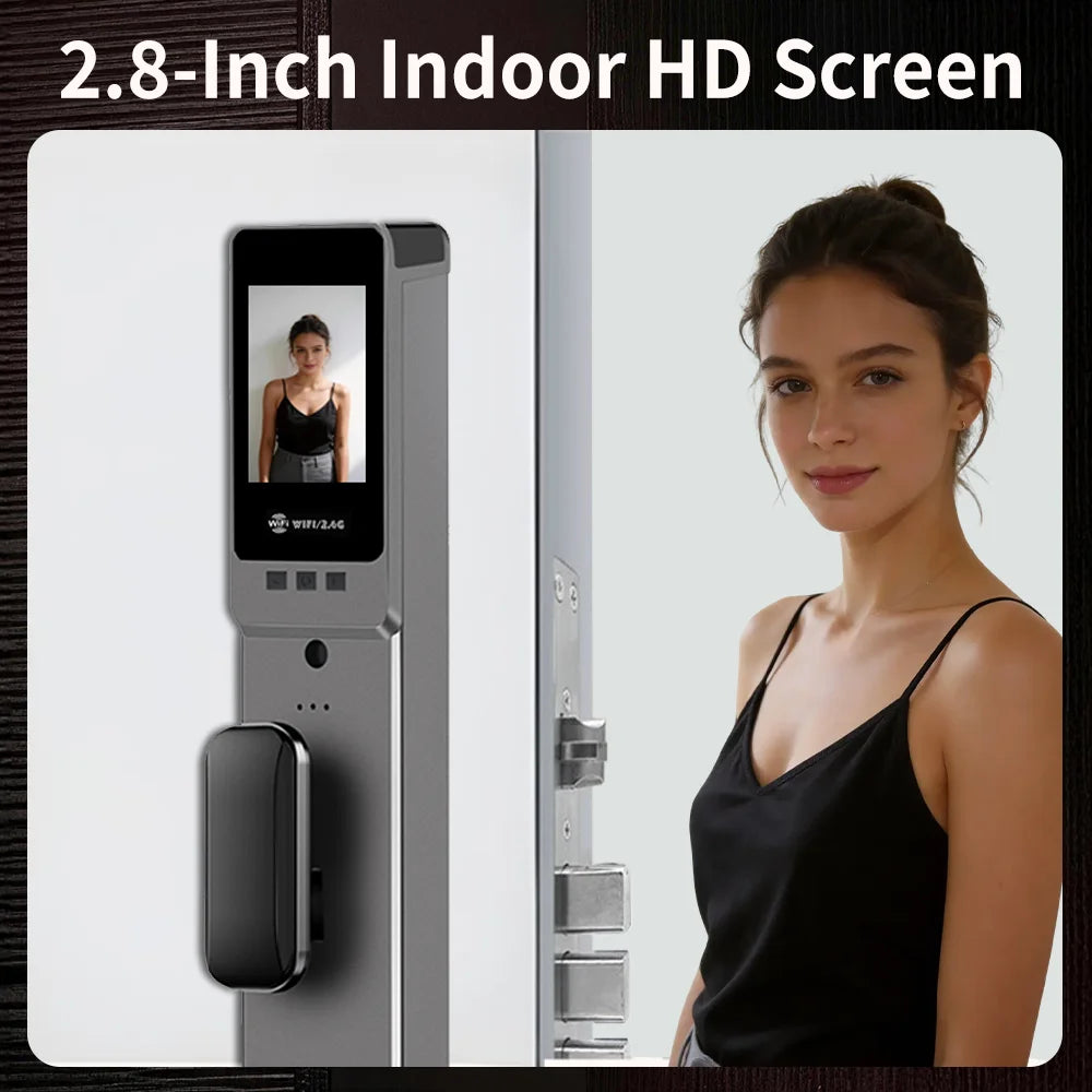 Wishome 3D Face Recognition Original Smart Door Lock with Keyless Fingerprint Password
