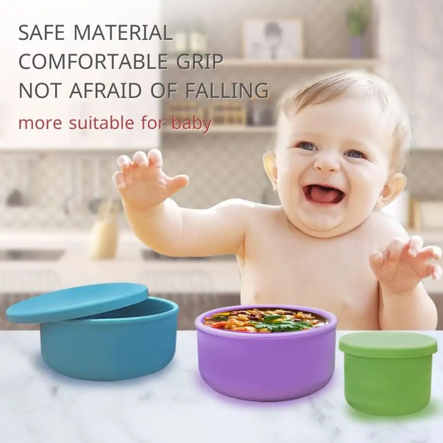 650ML 250ML Silicone Lunch Box Refrigerator Fresh-keeping Box Microwavable Home Kids Tableware  Food Storage Container with Lid