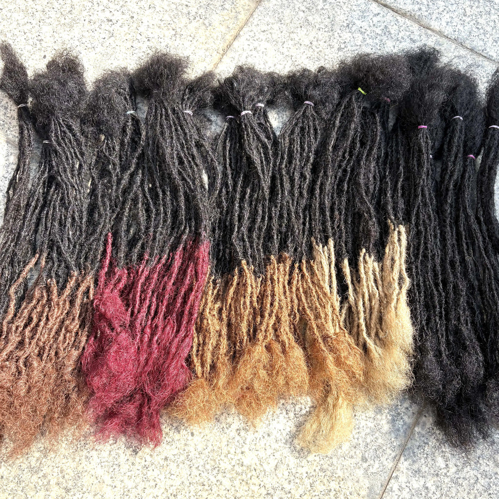 Colored 10inch 0.2cm Handmade Inter Loc Extension Human Hair Permanent Micro Locs Extensions Natural Looking Soft Sisterlocks