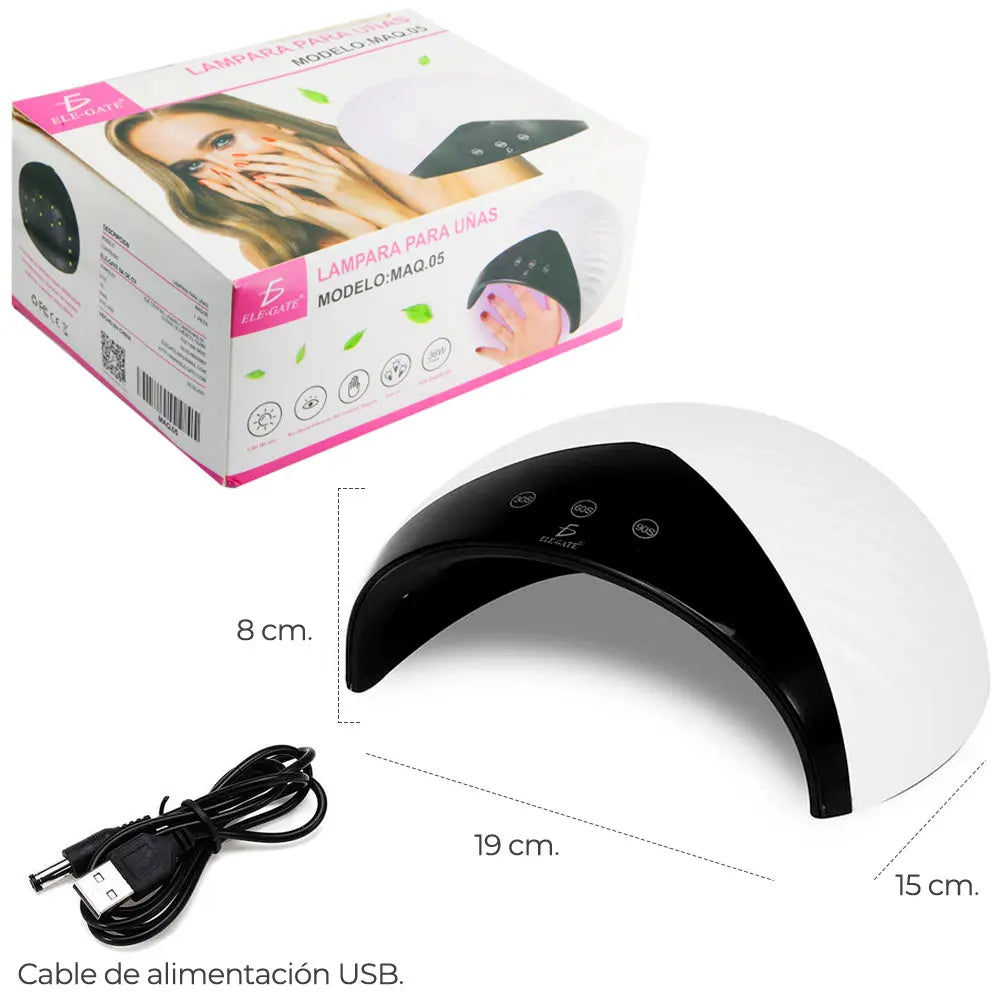 ELEGANT Portable 150W 12 LED UV 365nm Nail Lamp Dryer High-Power Cordless Mini Home Use Customizable Plastic Material Battery