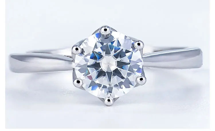 Wholesale Jewelry Women Gra Certificate Cut VVS Diamond Moissanite Engagement Wedding Set 925 Sterling Silver Adjustable Rings