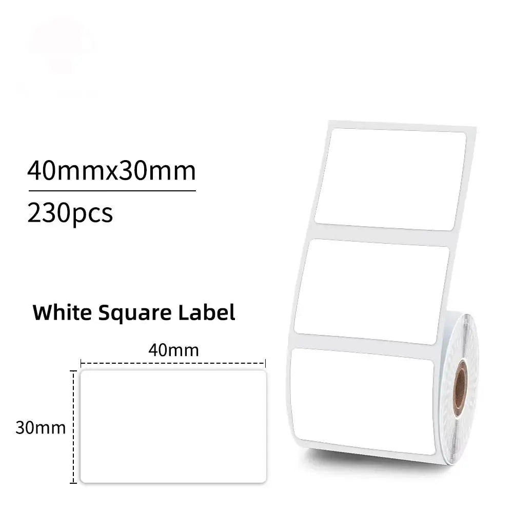 1Rolls 40x30mm White Multicolor Thermal Labels, Compatible With Phomemo M200/M210/M110/M120/M108/P50/P80 Label Printer