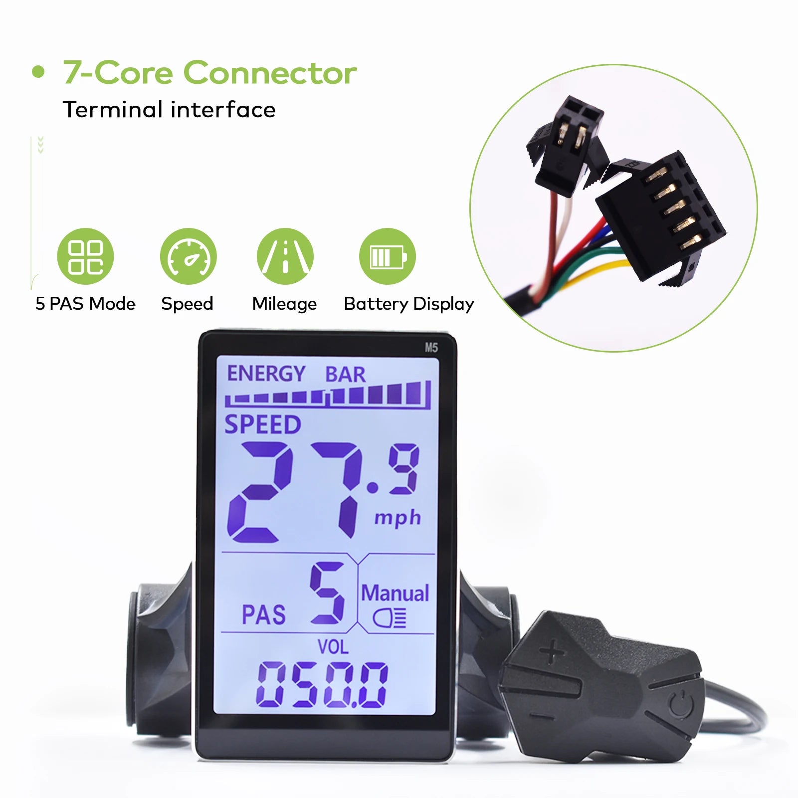 M5 Display 24V-60V Electric LCD Display LCD Display for Electric Bike Scooter Waterproof LCD Panel Screen Ebike Computer