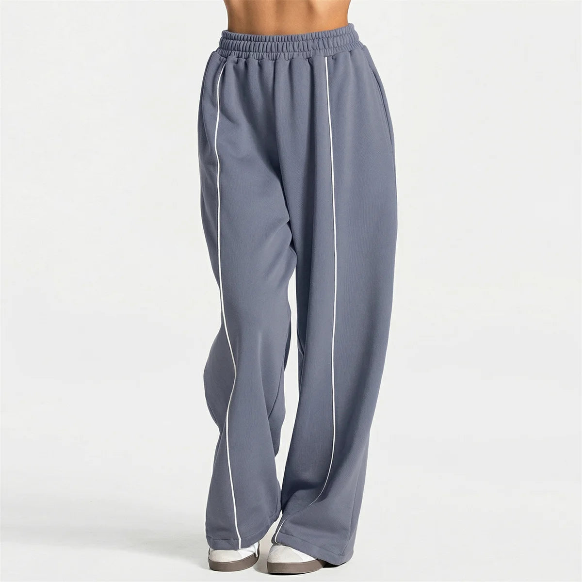 Women's Jogger Straight Trousers Trendy Sports Pants Running Yoga Pants Casual Pockets Women Loose Low Waist Wide Leg Pant Mujer